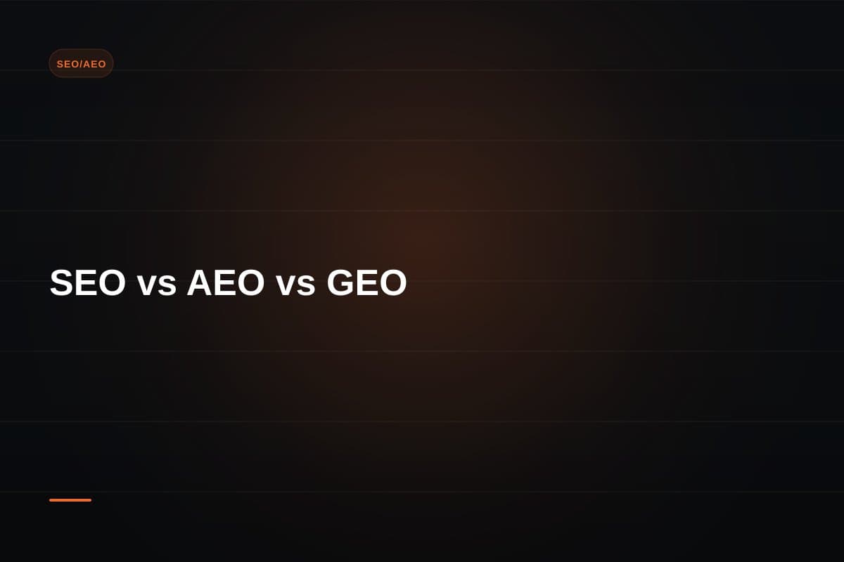 SEO vs AEO vs GEO: The Complete Guide to Search in 2026